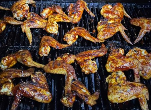 Slow smoked chicken wings